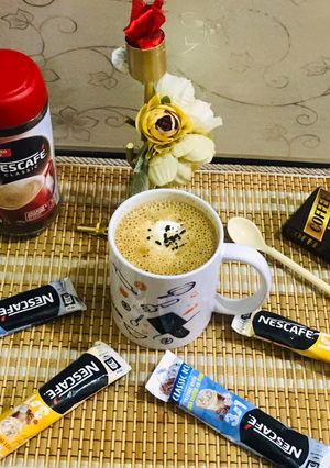 A picture of Creamy frothy coffee ☕️.
