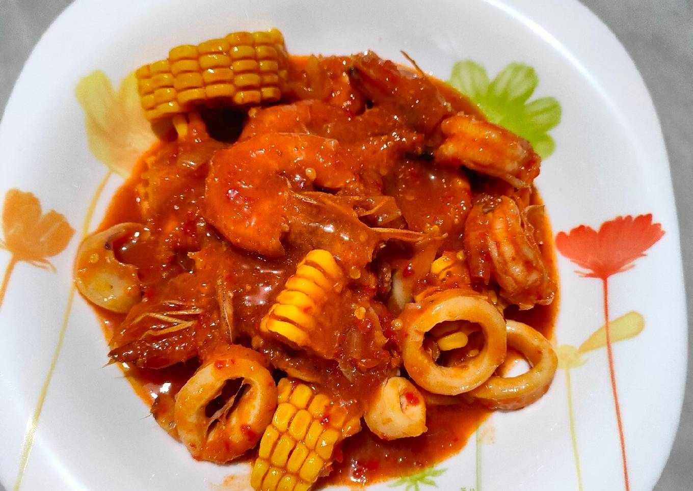 Udang Cumi Saos Padang