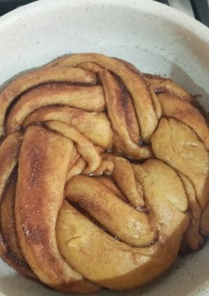 عکسی از دستور نان دارچینی داغ بدون تزئین