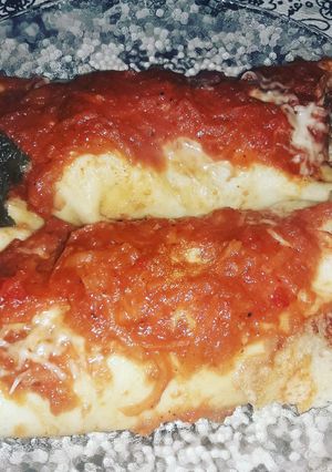Una foto de Canelones de acelga y carne