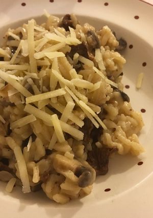 Una foto de Risotto de hongos