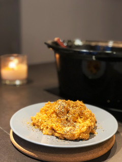 Una foto de Crockpot de pollo y coliflor