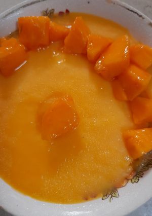 ম্যাঙ্গো কাস্টার্ড(mango custard recipe in Bengali) রেসিপির প্রধান ছবি