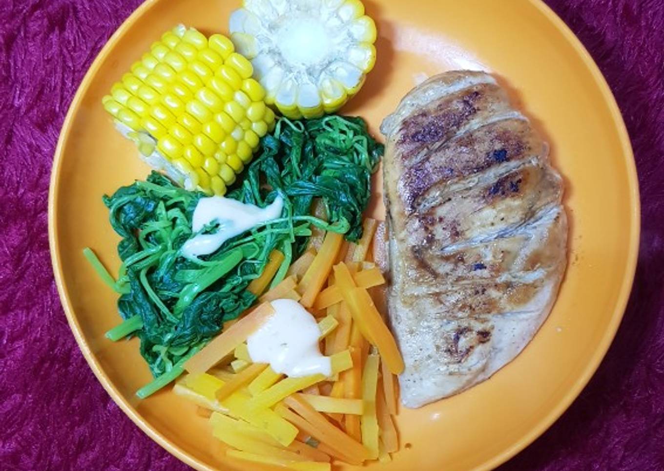 Menu Diet : Dada ayam fillet panggang