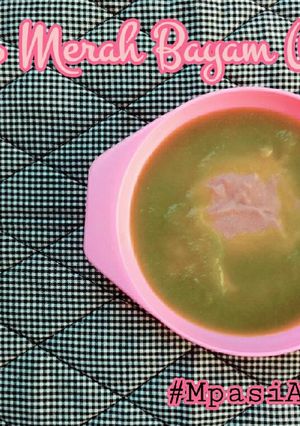Foto resep Mpasi 6m+ : Pure Beras Merah Bayam Wortel