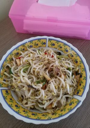 Foto resep Tauge cah ikan asin