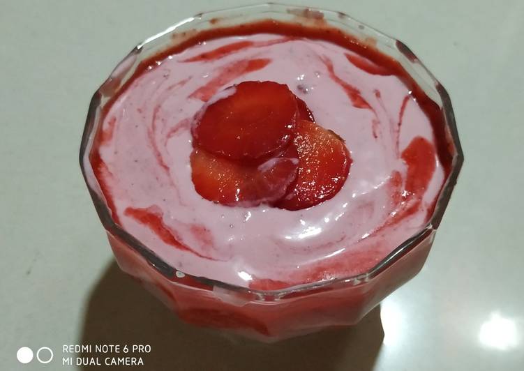 How to Make Any-night-of-the-week Strawberry🍓🍓 Shrikhand