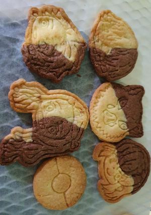 氣炸 手工檸檬巧克力雙色餅乾 ~鬼滅之刃 的食譜成品照片