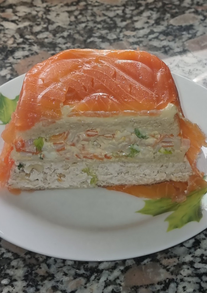 Una foto de Pastel de salmón