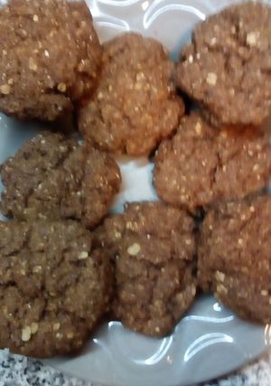 Una foto de Galletas de coco, chocolate y avena