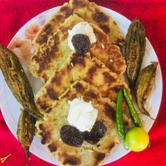 A picture of Milk,Malai,Meetha Paranthas.