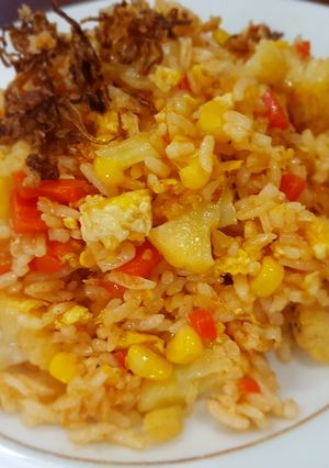 Foto resep Nasi Goreng Tomat vegetarian