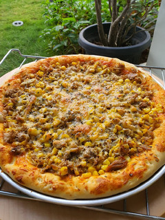 Foto resep Corn Tuna Pizza Homemade & Sausage Corn Pizza Homemade