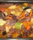 Vegetables and meat casserole - sayniyet khodra w lahmeh