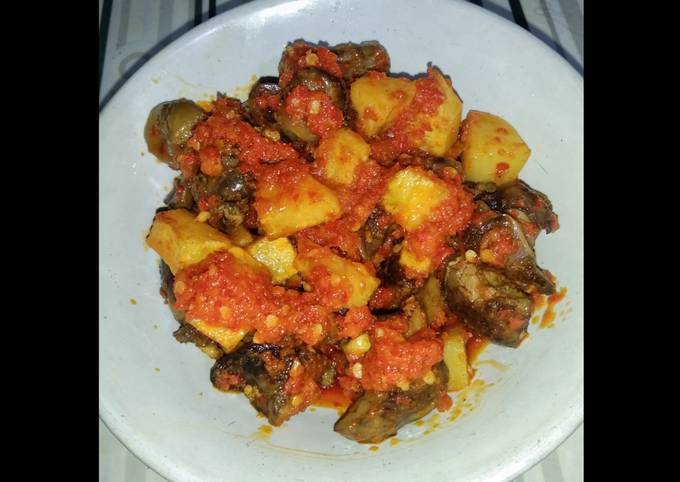 Resep Ati ampela kentang balado, Enak