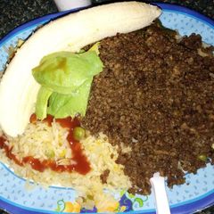 A picture of Fried minced meat.