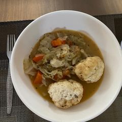 A picture of Lavender Dumplings - For Chicken Broth.