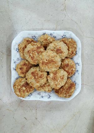 Hình của món Bánh yến mạch bơ đậu phộng.