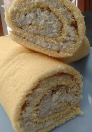 Una foto de Pionono de Roquefort y nueces!