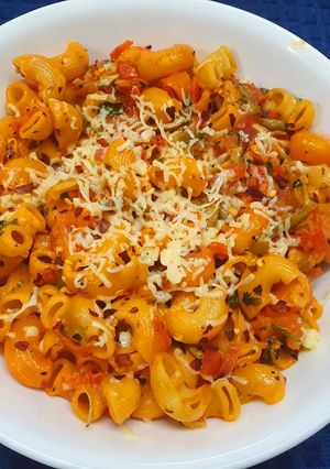 A picture of Red Sauce Pasta.
