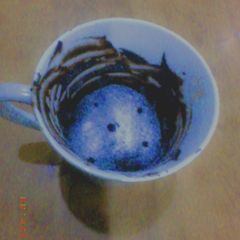 A picture of Mug Cake in microwave.