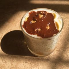 A picture of Peanut Butter and Chocolate Chia Dessert.