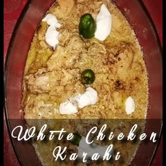White chicken karahi A picture of White chicken karahi.