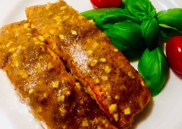 Simple Way to Make Speedy Roasted honey mustard salmon