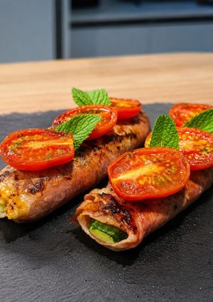 Foto di Zucchine Smash ripiene 🥒🥓🧀