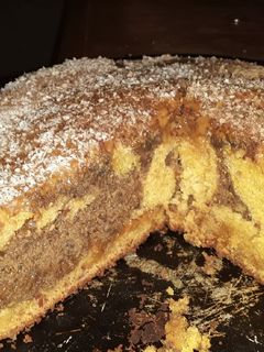 Una foto de Torta marmolada de banana