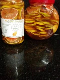 Hình của món Chanh đào ngâm mật ong.