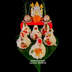 A picture of Paneer Mawa Rasmalai Tutti Frutti Modak.