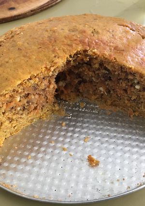 Una foto de Torta de zanahoria sin aceite o manteca