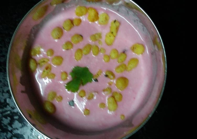 Simple Way to Prepare Any-night-of-the-week Beetroot boondi Rayta