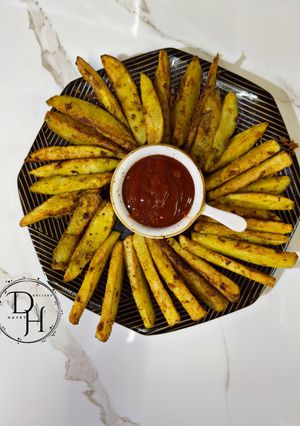 صورة لوصفة بطاطس بالقلايه الهوائية 🍟