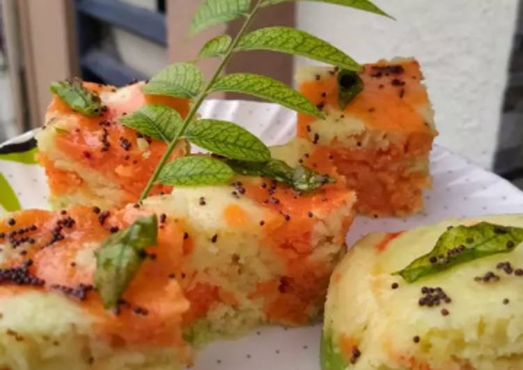 Recipe of Perfect Tricolor healthy dhokla