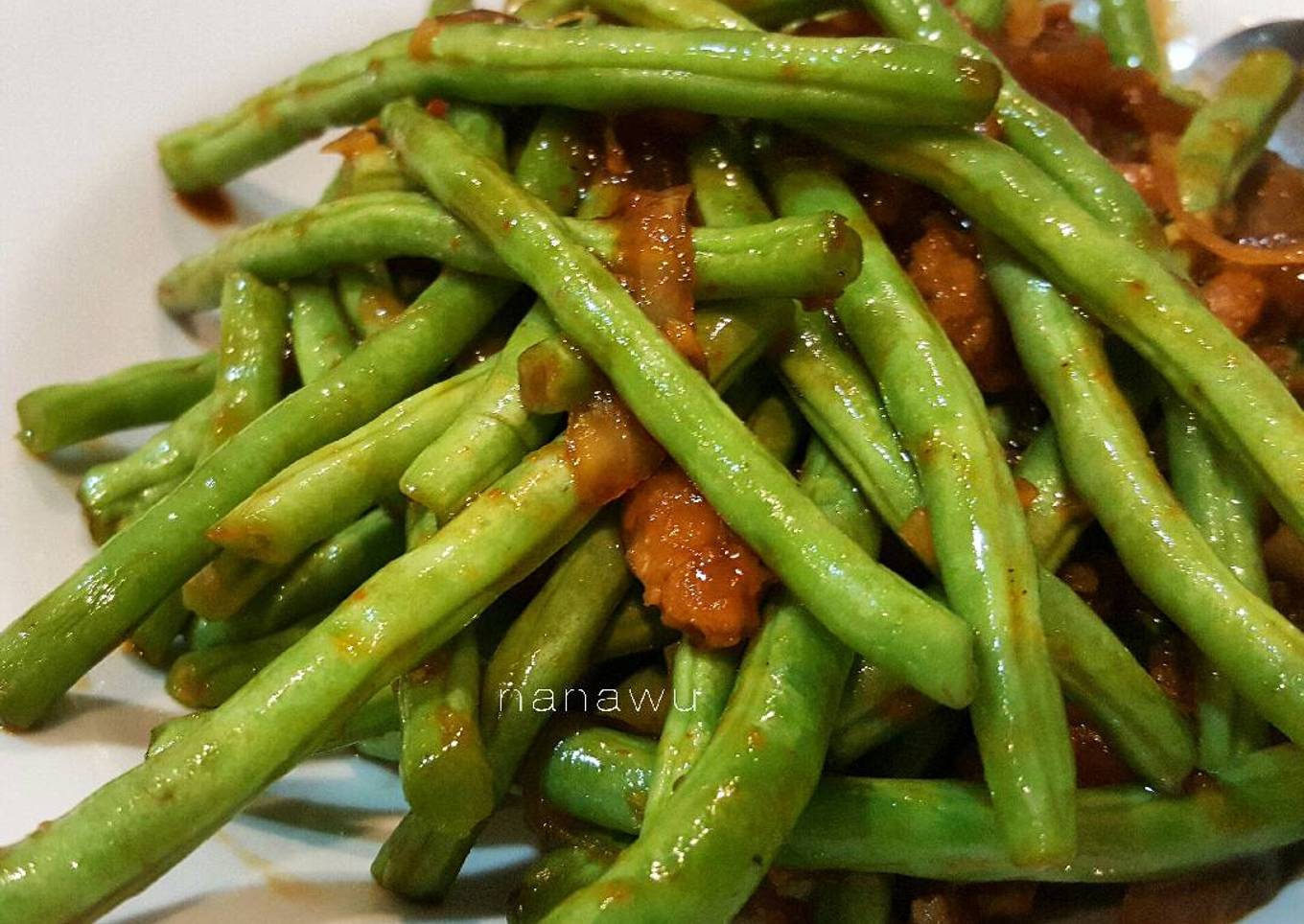Tumis Baby Buncis Daging Cincang