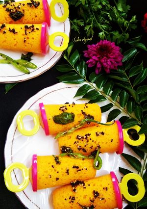 पॉप्सिकल मैंगो ढोकला (popsicle mango Dhokla recipe in hindi) रेसिपी मुख्य फोटो