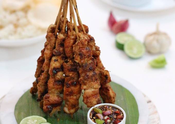 Resep Sate Ayam Bumbu Kecap Pedas Anti Gagal