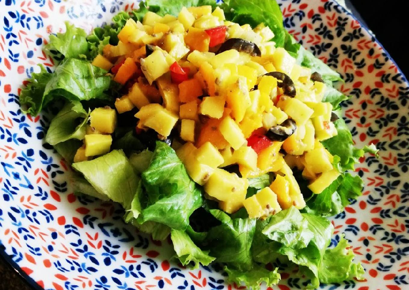 Ensalada de mango con mostaza-miel