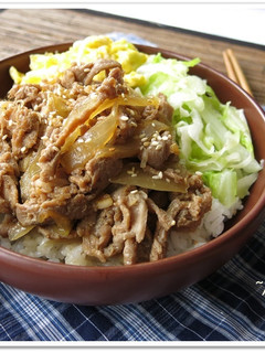 [照燒洋蔥豬肉蓋飯] 簡單三步驟 的食譜成品照片