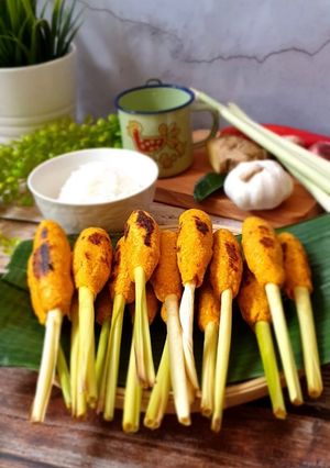 A picture of Balinese Fish Satay (Satay Lilit Ikan).