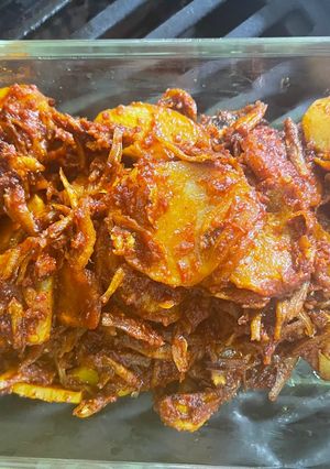 Gambar Sambal Kentang Ikan Bilis Balado