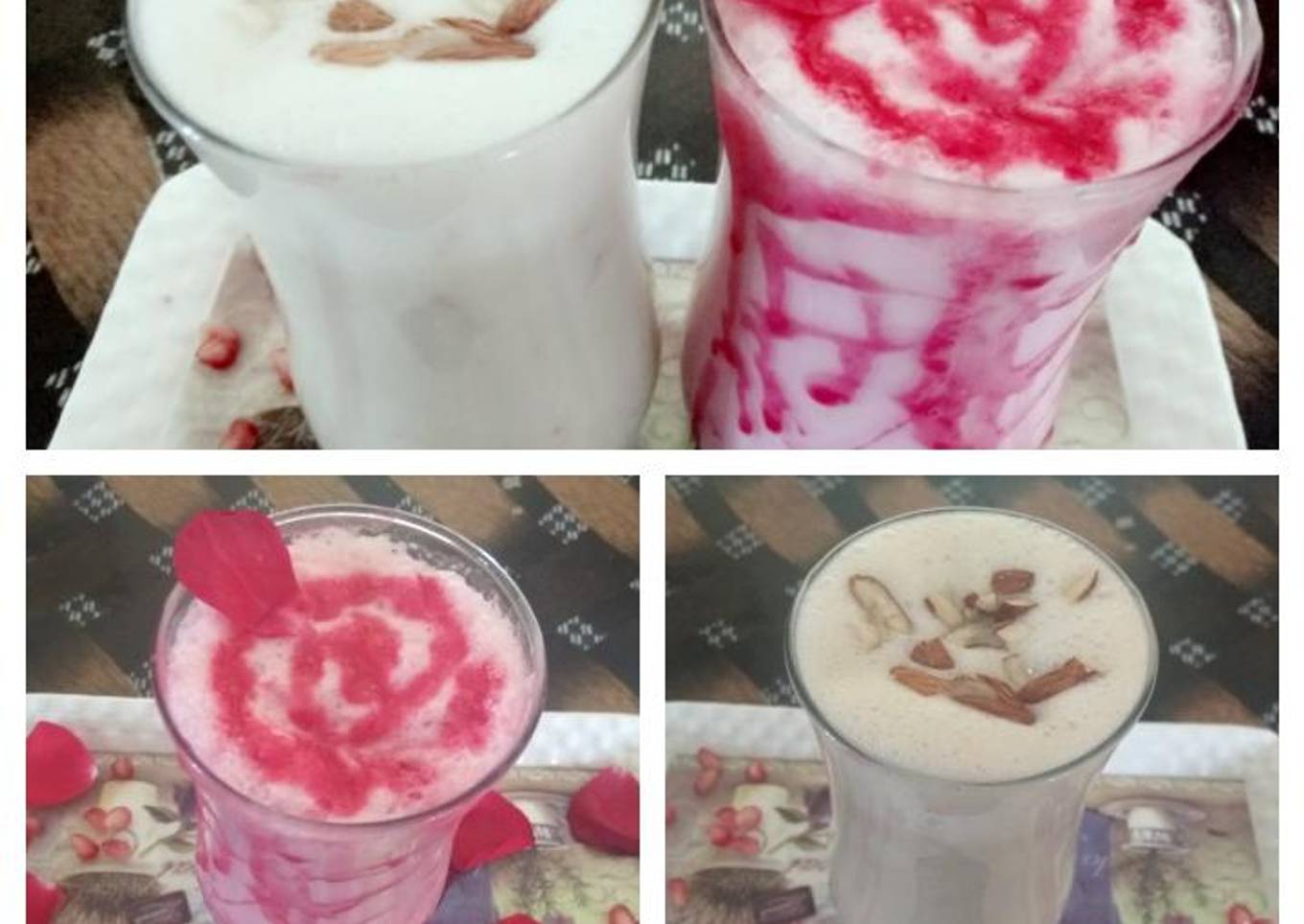 Rose Milk And Banana Shake
