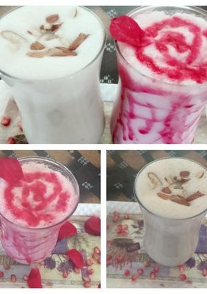 A picture of Rose Milk And Banana Shake.