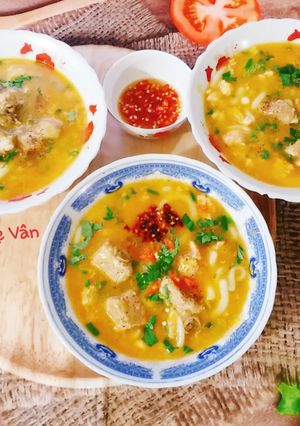 A picture of Bánh Canh Nam Phổ with Pork Ribs.