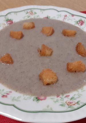 Una foto de Crema de champiñones