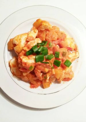 Hình của món Trứng sốt spaghetti.