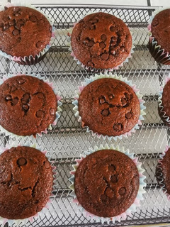 Una foto de Muffins de chocolate con chispas de chocolate
