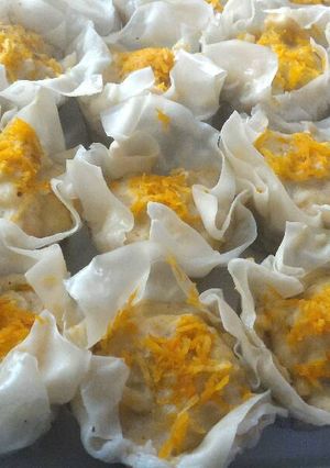 Foto resep Somay Ayam Udang lengkap bahan kulit dan bumbu